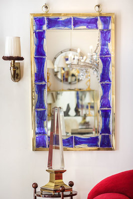 André Hayat Mirror model New York deep blue