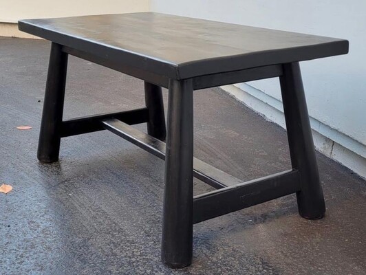 Charlotte Perriand style awesome black tinted sturdy table