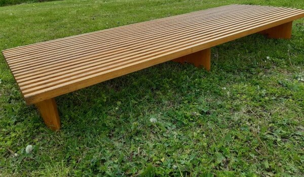 Charlotte Perriand vintage long bench model 