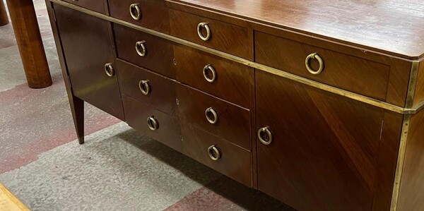 Chest of Drawer with gold bronze hardware details