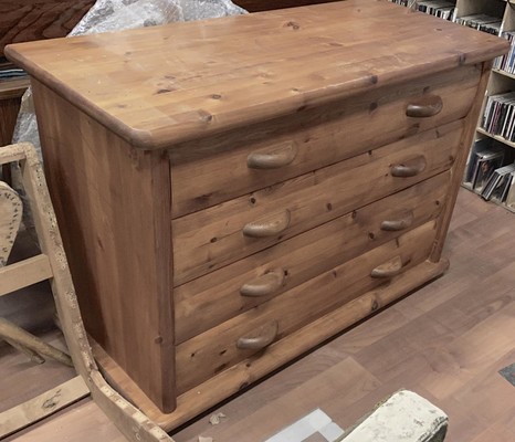 French Alp organic solid pine awesome chest of drawers
