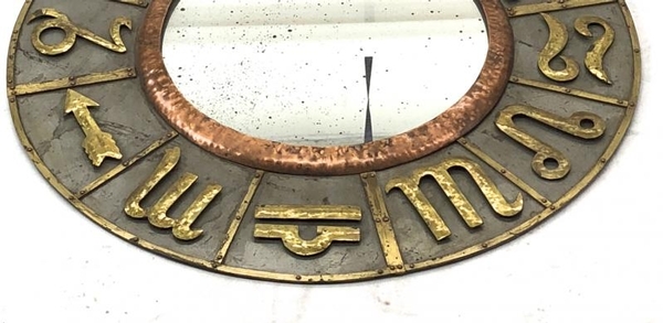 French riviera zodiac sign vintage mirror 