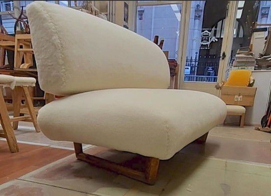 Jean Royere rarest documented  slipper couch model Sculpture