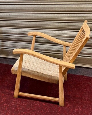 organic superb design pair of whitened oak lounge chairs
