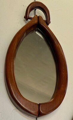 rare pair of organic wood mirrors