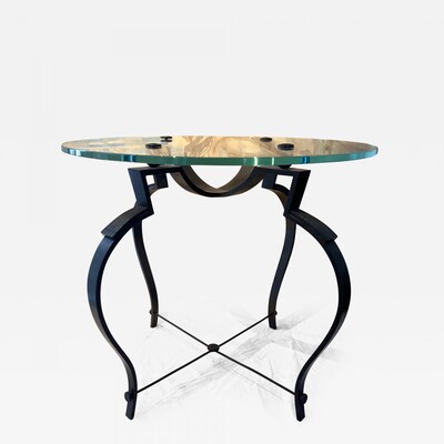 Raymond Subes attributed wrought iron coffee table