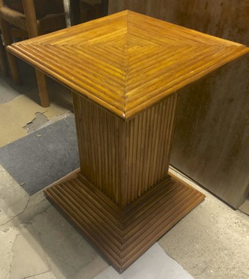 Style of Gabriella Crespi pair of bamboo side table