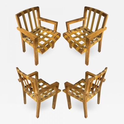 Suzanne Guiguichon rdocumented set of 8 ceruse dinning chairs