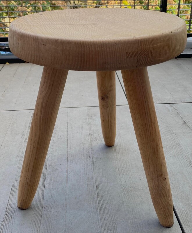 Charlotte Perriand Ash tree rare high stool