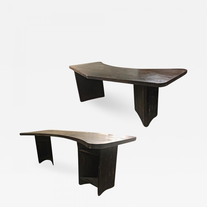 small pine desk table from the 80s in the style of charlotte perriand -  Danke Galerie