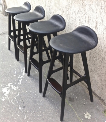 Erik Buch Rare Set of 8 Bar Stools