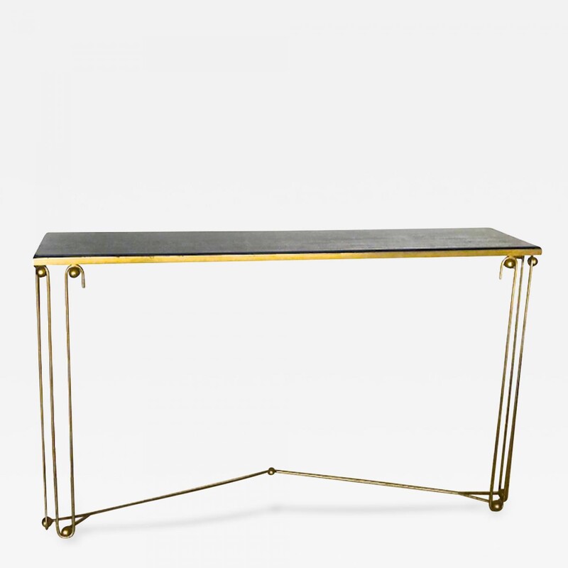 Jean Royere documented gold leaf console model 