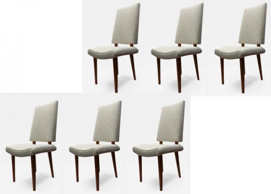 Jean Royere genuine documented set of 6 dinning chairs