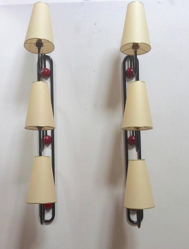 Jean Royère Pair of  Sconces Model 